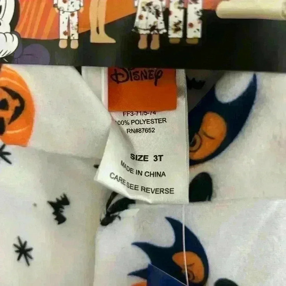Disney Fleece Long Sleeve Pajama Set Toddler  Mickey Minnie Halloween Size 3T - Picture 4 of 6